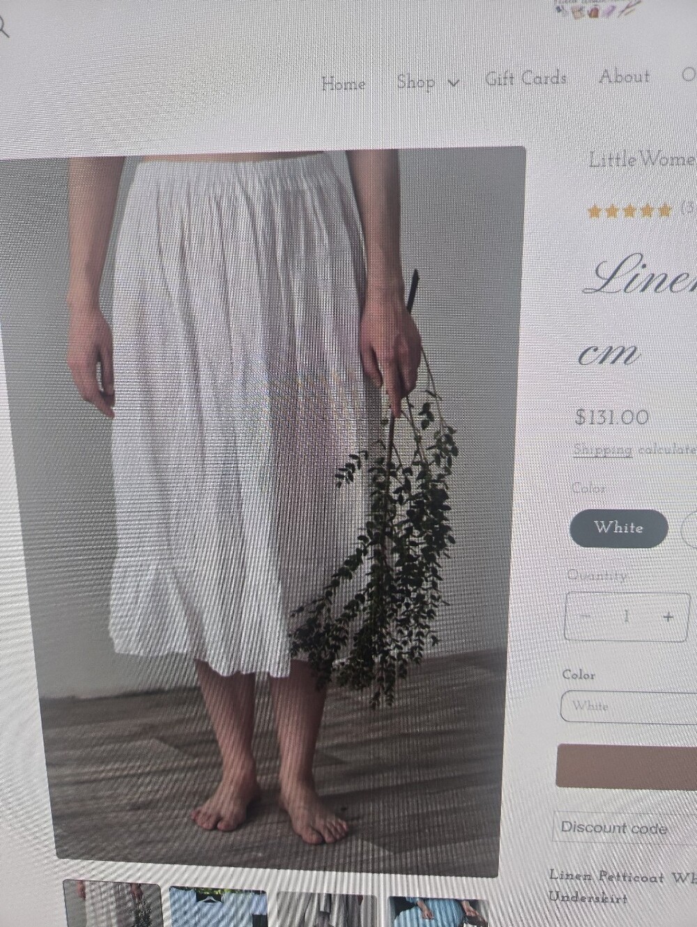 Little Women Atlier Linen Petticoat White